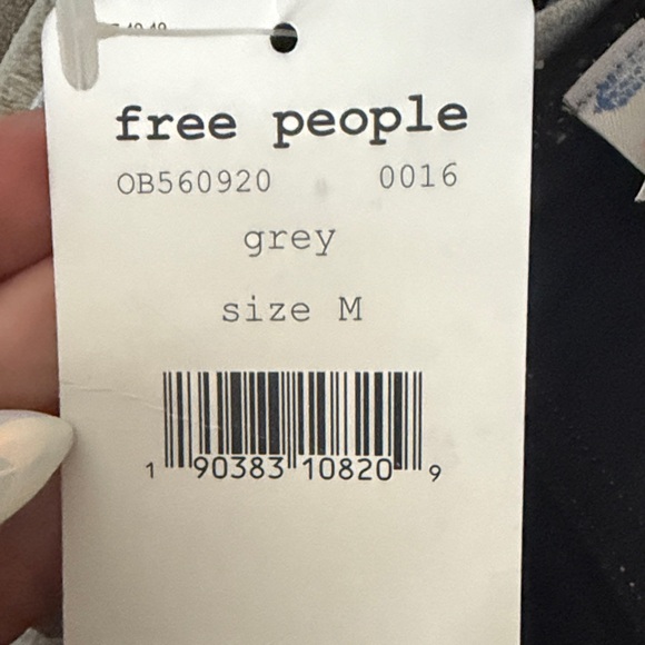 Free People Movement Celeste Sports Bra Grey Black Mesh | Size M | NWT - Picture 9 of 9